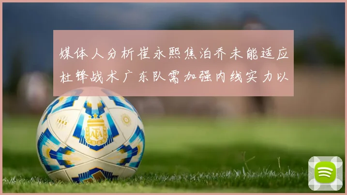 媒体人分析崔永熙焦泊乔未能适应杜锋战术广东队需加强内线实力以提升竞争力